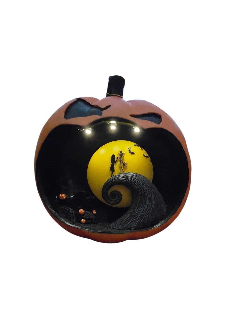 Halloween Pumpkin Shadowbox Wall Decor with Yellow Moon